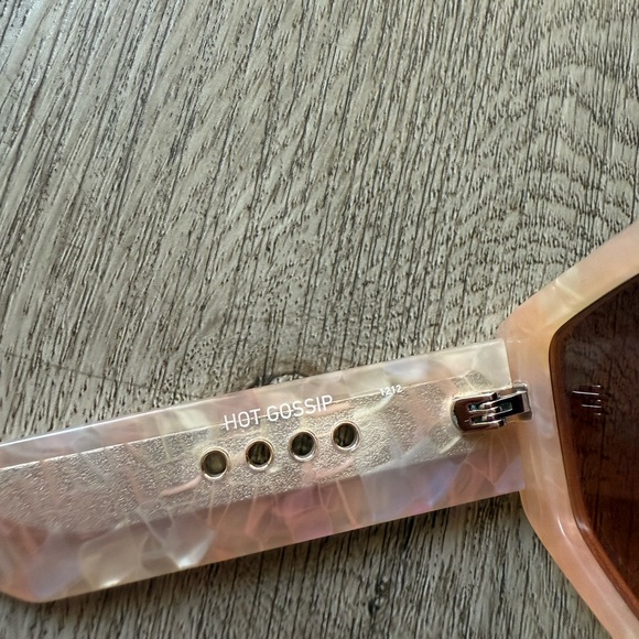 quay australia hot gossip pink peach geomtric retro cat eye sunglasses eyewear - Picture 4 of 6